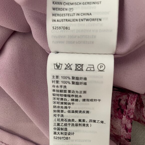 Bardot Ruffled Hem Mini‎ Dress with Long Sleeves and Vl-Neck, Fuschia Pink, 12 - Picture 6 of 9